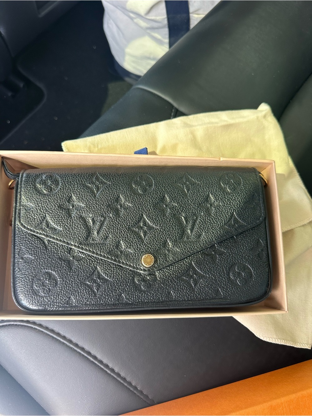 Louis Vuitton Orange Box with Navy Logo